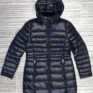 Andrew Marc Shiny Black Puffer Coat